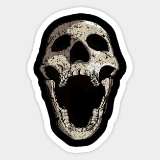 open mouth skull design Sticker